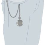 Charles-Hubert, Paris Stainless Steel Quartz Pocket Watch