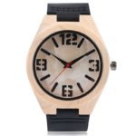 Bamboo Creative Wooden Watch Marble Face Nature Wood Genuine Leather