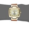Elegance at Its Best: Nine West Gold-Tone & Brown Strap Watch ⌚