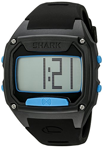 Freestyle Unisex Shark Tooth Digital Display Japanese Quartz Black/ Cyan Watch