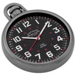 Gotham Men's Gun-Plated Mechanical Pocket Watch – Railroad Style, 49mm, Hand Wind