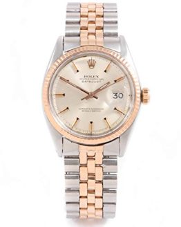 Vintage Rolex 1601 Men's 36mm Rose Gold & Stainless Steel Datejust