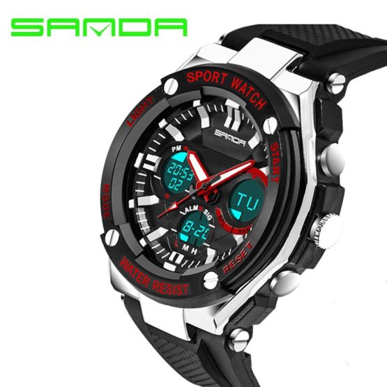 SANDA Brand Luxury Watch Men Shock Resistant Electronic Digital Watch