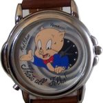 Porky Pig Watch Mel Blanc Voice Wristwatch Looney Tunes Armitron