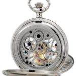 Gotham Men's Silver-Tone Mechanical Pocket Watch