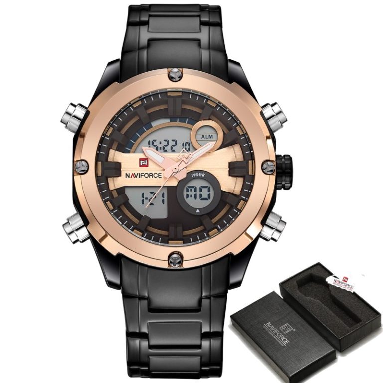 Top Brand NAVIFORCE Men Army Military LED Sports Watches