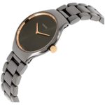 Rado True Thinline Black Dial Ceramic Ladies Watch