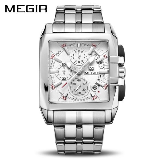 MEGIR Original Luxury Men Watch Stainless Steel Mens Quartz Wrist Watches