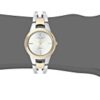 Anne Klein Women's Diamond-Accented Dial Two-Tone Open Bangle Watch