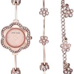 Anne Klein Women's Multi-Colored Crystal Accented Rose Gold-Tone Watch