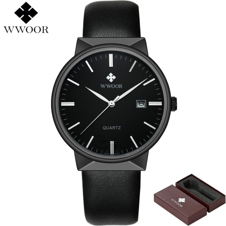 Top Brand Luxury Men Leather Waterproof Sports Watches Men's Quartz Casual Wrist Watch Male Black Clock WWOOR relogio masculino 2 Top Brand Luxury Men Leather Waterproof Sports Watches