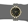 Anne Klein Women's Gold-Tone and Black Leather Watch and Bracelet Set