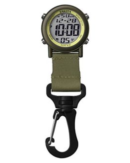 Dakota Digital Lightweight Backpacker Clip Watch (Green and Bronze)