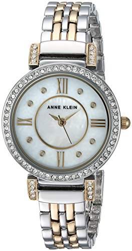 Anne Klein Women's Swarovski Crystal Accented Two-Tone Bracelet Watch