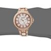 Armitron Women's Rose Gold-Tone Bracelet Watch with Swarovski Crystals – Elegant Pink Mother-of-Pearl Dial
