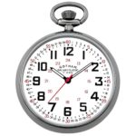Gotham Men's Gun-Tone Mechanical Pocket Watch