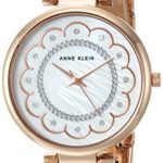 Anne Klein Women's Swarovski Crystal Accented Rose Gold-Tone Bracelet Watch