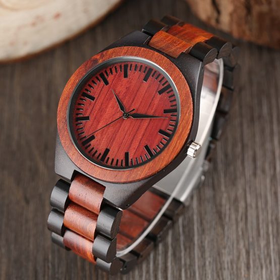 Men's Fashion Nature Wood Wrist Watch Novel Handmade Sport