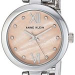 Anne Klein Women's Silver-Tone and Blush Pink Translucent Watch