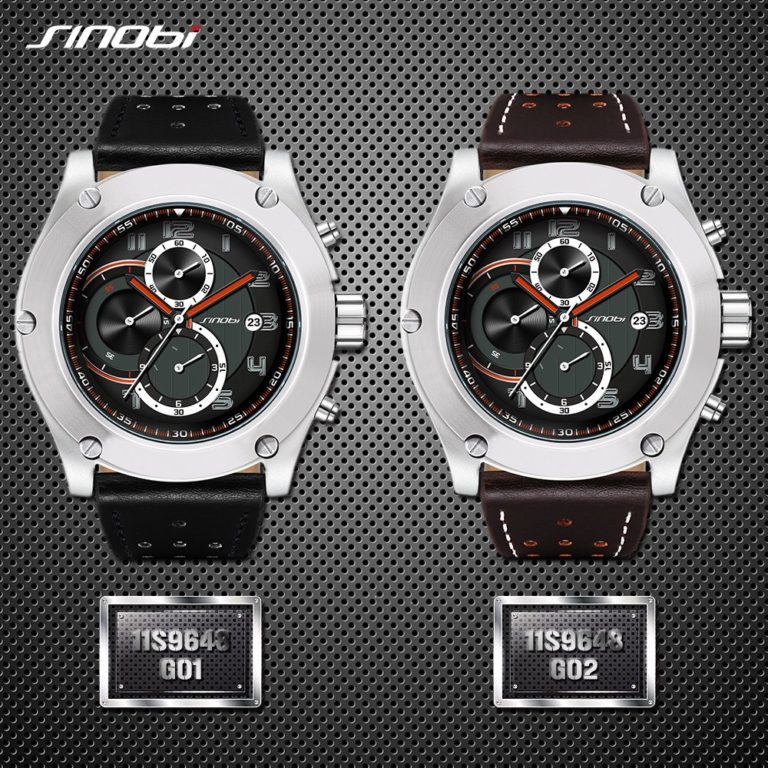 SINOBI Watches Men Brand Men Sport Watches Men's Quartz Clock Man