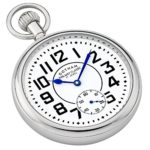 Gotham Men's Silver-Tone Mechanical Pocket Watch