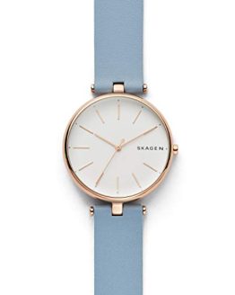 Skagen Women's Quartz Stainless Steel and Leather Casual Watch