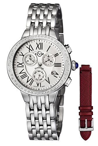 GV2 by Gevril Astor Chronograph Womens Diamond Swiss Quartz Watch