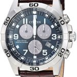 Citizen Men's Eco-Drive Titanium Quartz Leather Calfskin Strap