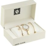 Anne Klein Women's Swarovski Crystal Accented Gold-Tone Watch