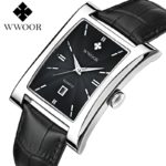 WWOOR Men Watch Ultra thin Square Watches Quartz Watches