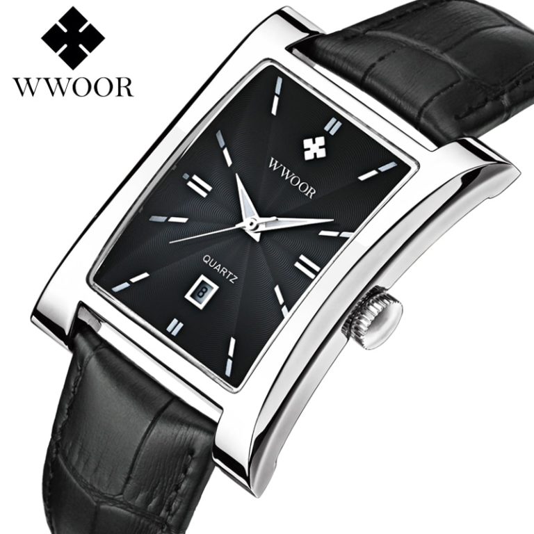 WWOOR Men Watch Ultra thin Square Watches Quartz Watches Waterproof Man Business Leather Wrist Watches Relogio Masculino 2 WWOOR Men Watch Ultra thin Square Watches Quartz Watches