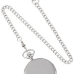 Charles-Hubert, Paris Stainless Steel Quartz Pocket Watch
