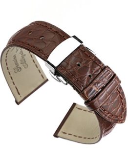 Crocodile Skin Leather Replacement Watch Straps/Bands