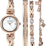 Anne Klein Women's Swarovski Crystal Accented Rose Gold-Tone Watch