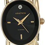 Armitron Women's Diamond-Accented Dial Gold-Tone and Black Bangle Watch