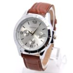 Hot Sale Pu Leather Watch Men Fashion Military Sports Quartz Wrist Watch