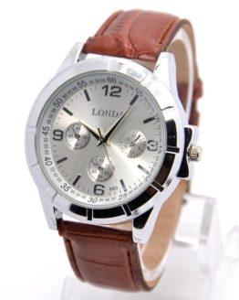 Hot Sale Pu Leather Watch Men Fashion Military Sports Quartz Wrist Watch