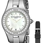 Baume & Mercier Women's Linea Mother-of-Pearl Dial Diamond Bezel Watch