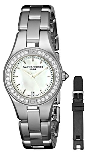 Baume & Mercier Women's Linea Mother-of-Pearl Dial Diamond Bezel Watch