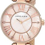 Anne Klein Women's Rose Gold-Tone Watch with Leather Band