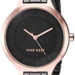 Nine West Women's Rose Gold-Tone and Gunmetal Bracelet Watch