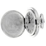 Swiss Made Solid Sterling Silver Quartz Pocket Watch 5304 – Precision Swiss Quartz, 42mm, Date Feature