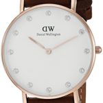 Daniel Wellington Women's Classy St. Mawes Watch With Brown Leather Band