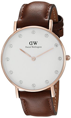 Daniel Wellington Women's Classy St. Mawes Watch With Brown Leather Band