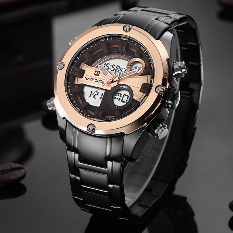 Top Brand NAVIFORCE Men Army Military LED Sports Watches