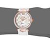 GV2 by Gevril Sassari Womens Diamond Swiss Quartz White Leather Strap Watch