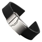 ZULUDIVER Italian Rubber Watch Band Italian Rubber Black