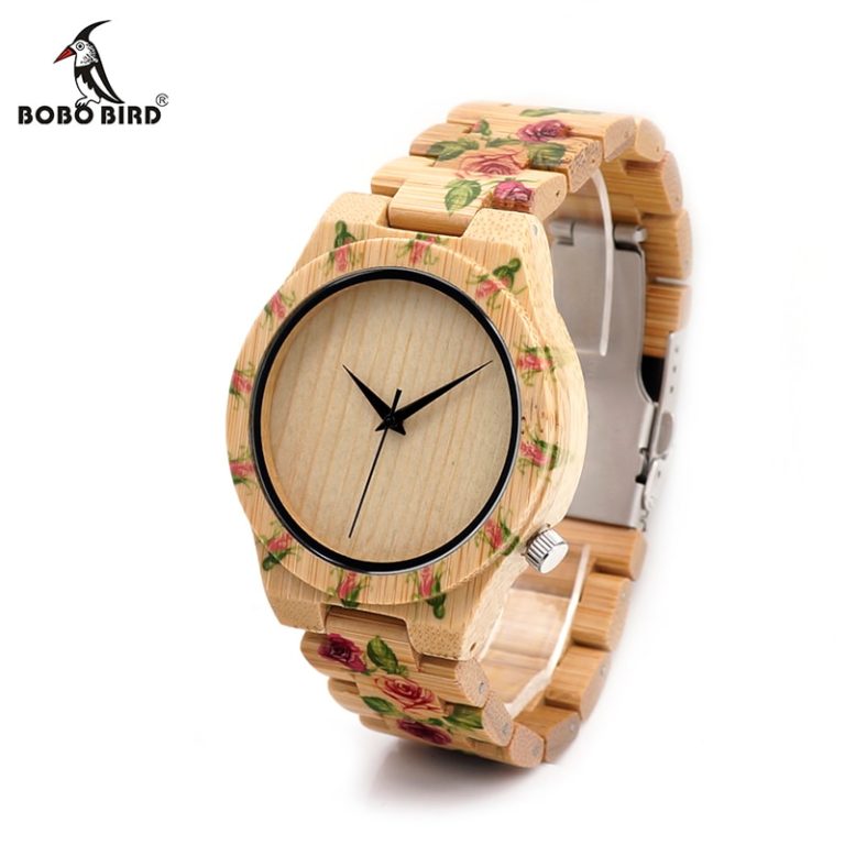 BOBO BIRD Women Wrist watches ladies Wooden Bamboo Watch