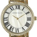 Anne Klein Women's Swarovski Crystal-Accented Gold-Tone Bracelet Watch