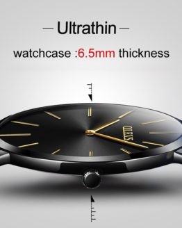 OLEVS Luxury Brand Men Wrist Watch Sport Male Clock Leather Quartz Watches Men's Business Watches Thin relogio masculino Black